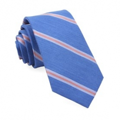 Italy Direct Lelang Blue Stripe Necktie