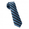 Italy Direct Shop Men's Twill Whale Blue Stripe Necktie