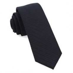 Italy Direct Navy Chalk Stripe Necktie