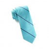 Italy Direct Aqua Delta Stripe Necktie Shop Men's