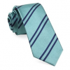 Italy Direct Shop Men's Aqua Double Stripe Necktie