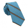 Italy Direct Turquoise Leland Stripe Necktie