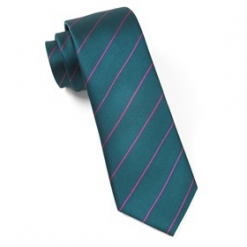 Italy Direct Teal Pencil Pinstripe Necktie Shop Men's