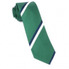Italy Direct Shop Men's Clover Green Ad Stripe Necktie
