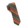 Italy Direct Deep Army Green Grit Stripe Necktie