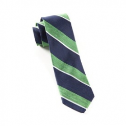 Italy Direct Kelly Green Patina Stripe Necktie