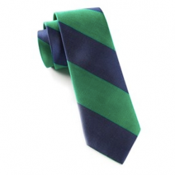 Italy Direct Shop Men's Emerald Green Super Stripe Necktie