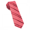 Italy Direct Shop Men's Red Wool Path Stripe Necktie