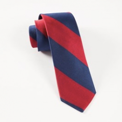 Italy Direct Shop Men's Red Super Stripe Necktie