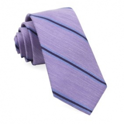 Italy Direct Lavender Leland Stripe Necktie Shop Men's