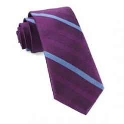 Italy Direct Azalea Goal Line Stripe Necktie