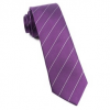 Italy Direct Shop Men's Plum Pencil Pinstripe Necktie