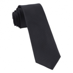 Italy Direct Black Sound Wave Stripe Necktie