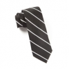 Italy Direct Black Grenafaux Track Stripe Necktie Shop Men's