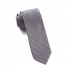 Italy Direct Shop Men's Silver Invisible Stripe Necktie