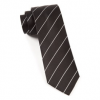 Italy Direct Shop Men's Black Pencil Pinstripe Necktie
