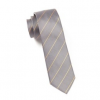 Italy Direct Shop Men's Grey Pencil Pinstripe Necktie