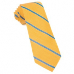 Italy Direct Shop Men's Yellow Spring Break Stripe Necktie