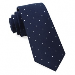 Italy Direct Shop Men's Report Navy Dotted Necktie