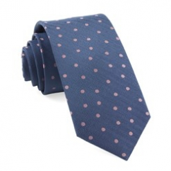 Italy Direct Blue Jackson Dots Necktie