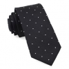 Italy Direct Shop Men's Report Black Dotted Necktie