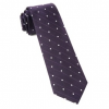 Italy Direct Shop Men's Eggplant Ringside Dots Necktie