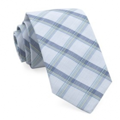 Italy Direct Blue Brewerytown Plaid Necktie