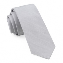 Italy Direct Silver BHLD Linen Row Necktie
