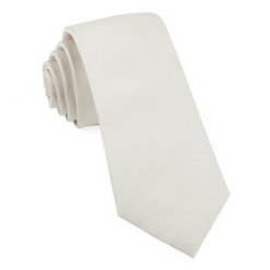 Italy Direct White Grosgrain Necktie