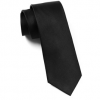 Italy Direct Solid Black Grosgrain Necktie Shop Men's