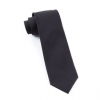 Italy Direct Shop Men's Solid Black Cotton Necktie