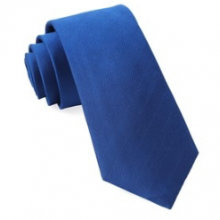 Italy Direct Royal Blue Herringbone Vow Necktie Shop Men's