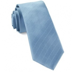 Italy Direct Shop Men's Steel Blue Herringbone Vow Necktie