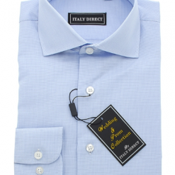 Italy Direct Baby Blue Classic Fit Dress Shirt