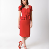 Red Faith Fitted Dress By Stop Staring!