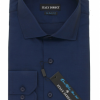 Italy Direct Navy Slim Fit Dress Shirt Shop Men's