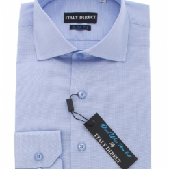 Italy Direct Shop Men's Baby Blue Slim Fit Dress Shirt