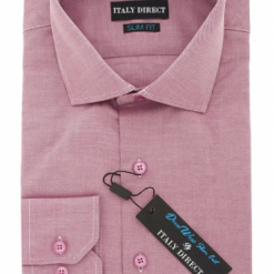 Italy Direct Shop Men's Red Slim Fit Dress Shirt
