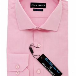 Italy Direct Shop Men's Pink Slim Fit Dress Shirt