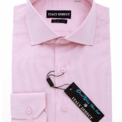 Italy Direct Shop Men's Baby Pink Slim Fit Dress Shirt