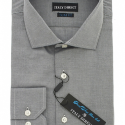 Italy Direct Shop Men's Grey Slim Fit Dress Shirt