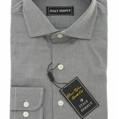 Italy Direct Shop Men's Grey Sport Fit Dress Shirt