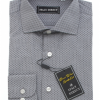 Italy Direct Grey Patterned Sport Fit Dress Shirt