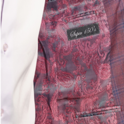 Italy Direct Shop Men's Slim Fit Red And Blue Plaid Sport Jacket GB-SJ-X11