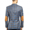 Italy Direct Shop Men's Slim Fit Blue & Mustard Plaid Sport Jacket GB-SJ-REDA-X3