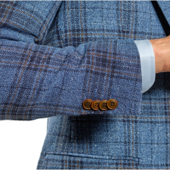 Italy Direct Slim Fit Blue And Brown Plaid Sport Jacket GB-SJ-VBC-45 Shop Men's