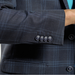 Italy Direct Slim Fit Navy Plaid Sport Jacket GB-SJ-X8