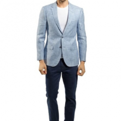 Italy Direct Shop Men's Slim Fit Light Blue Sport Jacket GB-SJ-ITA-38