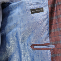 Italy Direct Classic Fit Red And Blue Plaid Sport Jacket ST-SJ-Reda-PR20-13 Shop Men's