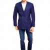 Italy Direct Slim Fit Blue Textured Blazer Sport Jacket GB-SJ-Reda-F3